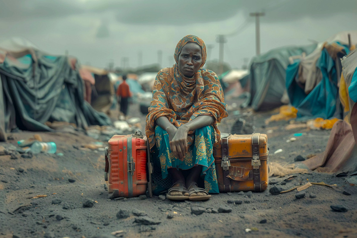 femme somalienne seule